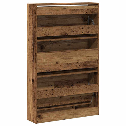Schuhschrank 80 x 21 x 125,5 cm Holzwerkstoff Altholz