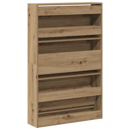 Schuhschrank 80 x 21 x 125,5 cm Holzwerkstoff Artisan-Eiche