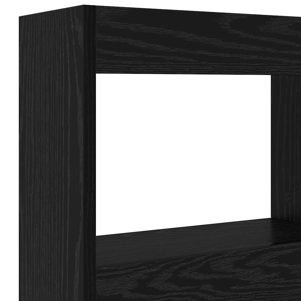 Kopfteil Schwarz Eichen-Optik Holzwerkstoff