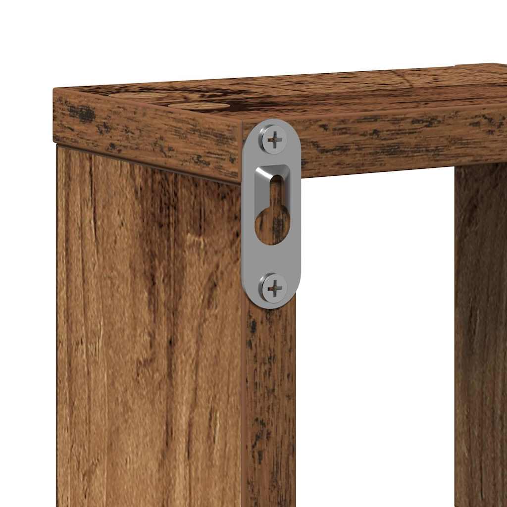 Wandregal mit Regal Altholz 104.5 x 10 x 43 cm Holzwerkstoff
