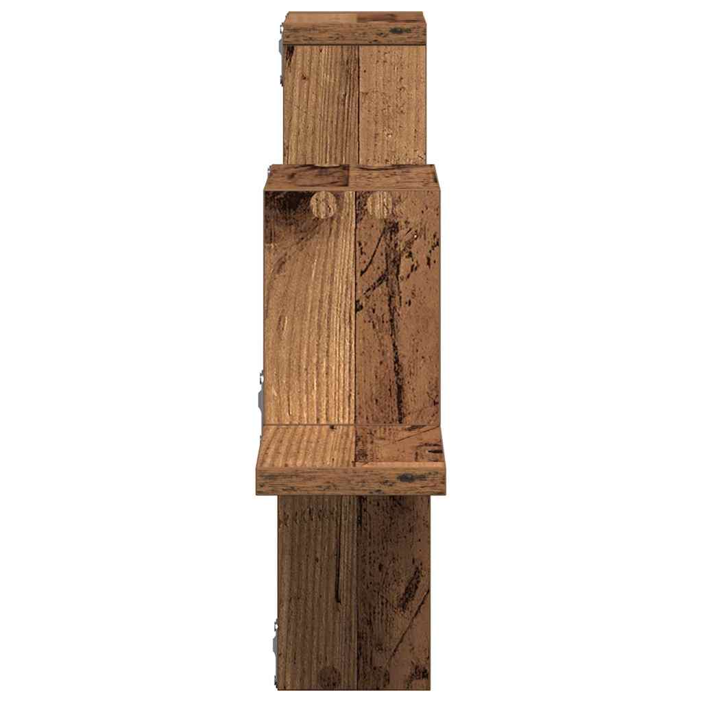 Wandregal mit Regal Altholz 104.5 x 10 x 43 cm Holzwerkstoff