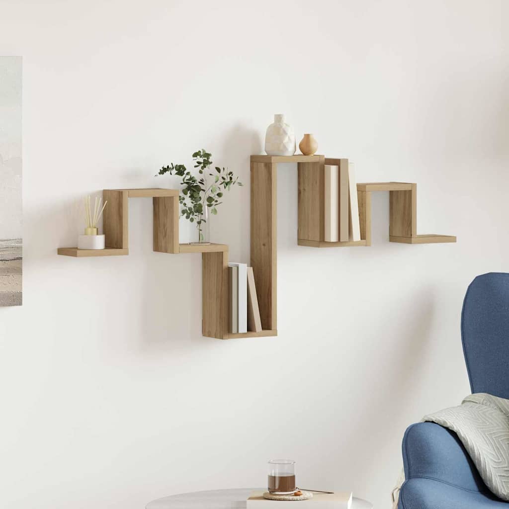 Wandregal Wandhalterung Artisan-Eiche 104,5 x 43 x 10 cm