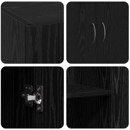 Büroschrank Schwarze Eiche 70 x 32 x 77.5 cm Holzwerkstoff