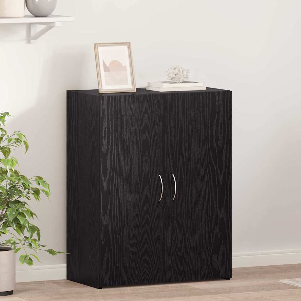 Büroschrank Schwarze Eiche 70 x 32 x 77.5 cm Holzwerkstoff