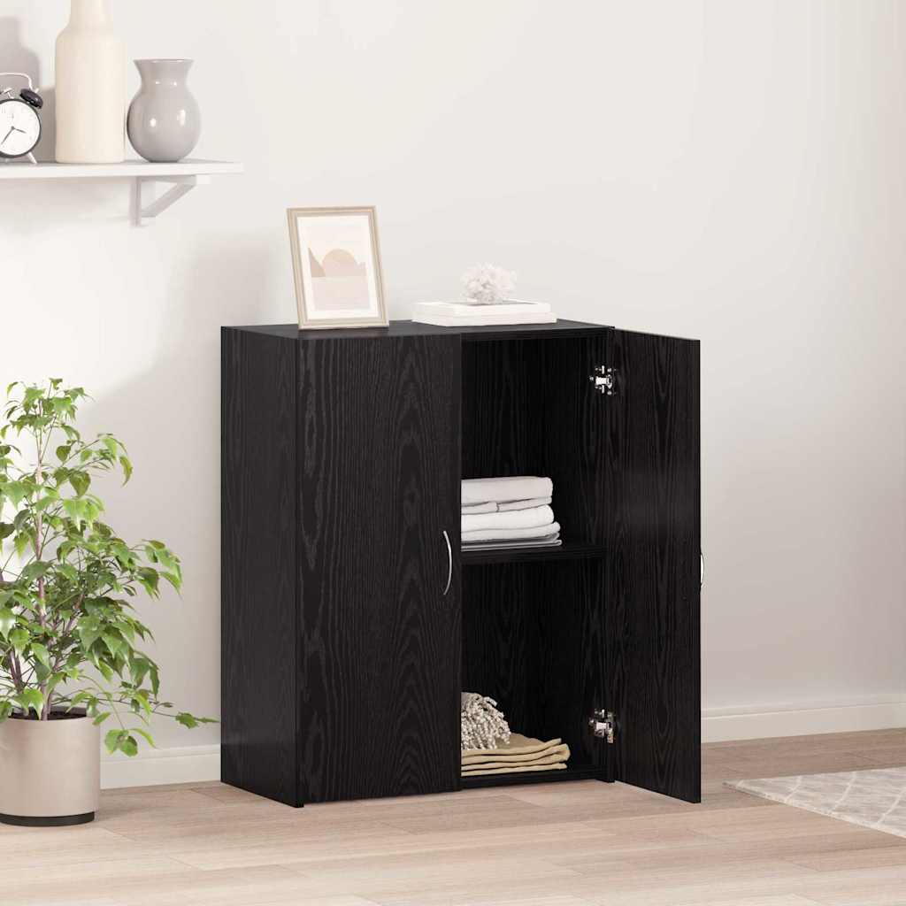 Büroschrank Schwarze Eiche 70 x 32 x 77.5 cm Holzwerkstoff