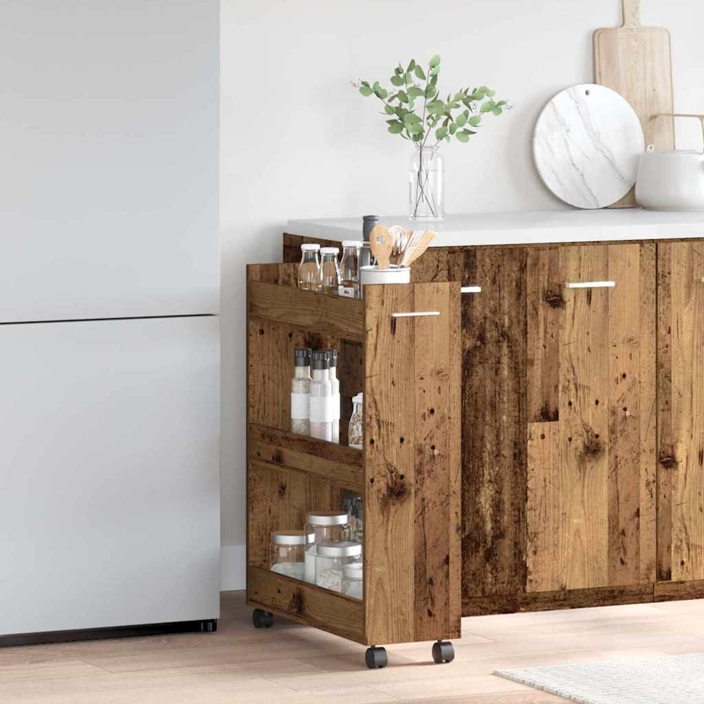 Schrank Mit Rad Altholz 60 x 22 x 79 cm