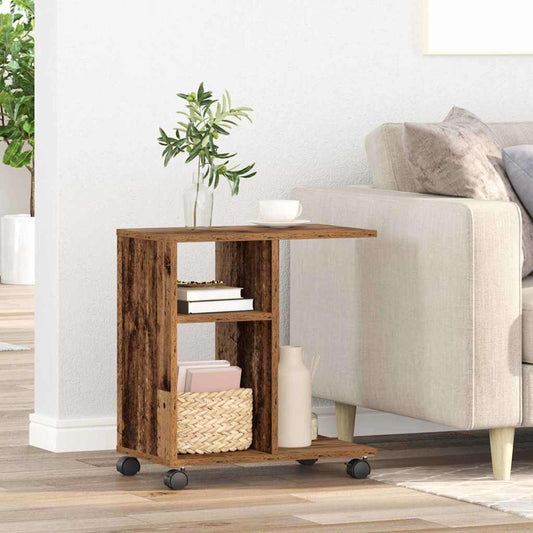 Beistelltisch mit Regal Altholz 50 x 30 x 55 cm Holzwerkstoff