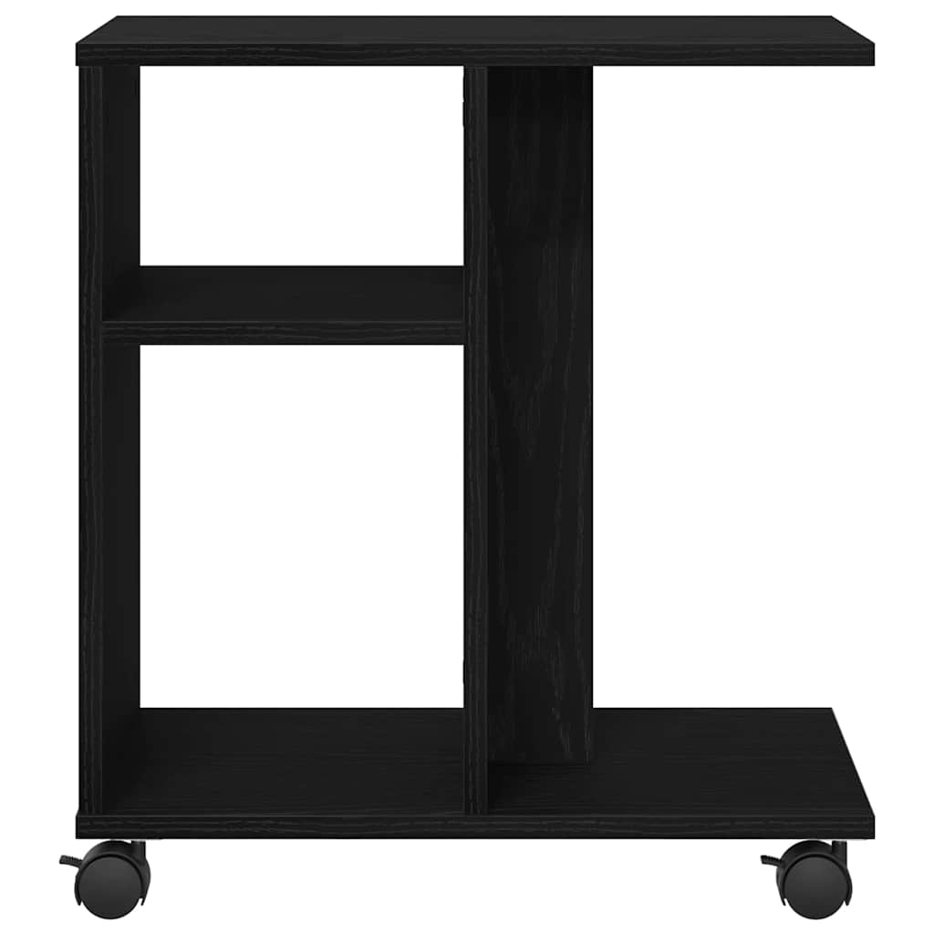 Beistelltisch Schwarz Eichen-Optik 50 x 30 x 55 cm