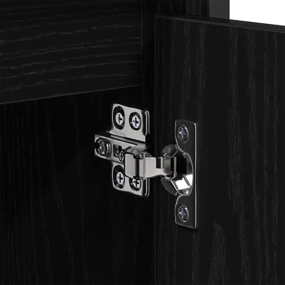 Waschbeckenschrank Schwarz Eichen-Optik 60 x 35 x 60 cm