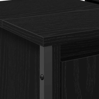Waschbeckenschrank Schwarz Eichen-Optik 60 x 35 x 60 cm
