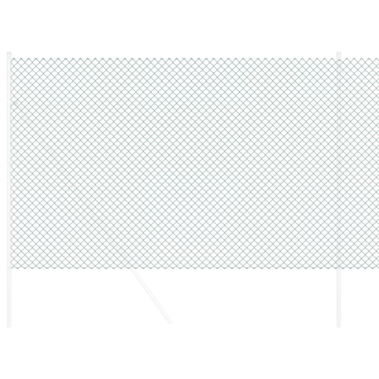 Kettenzaun 10 x 1,5 m Stahl Grün