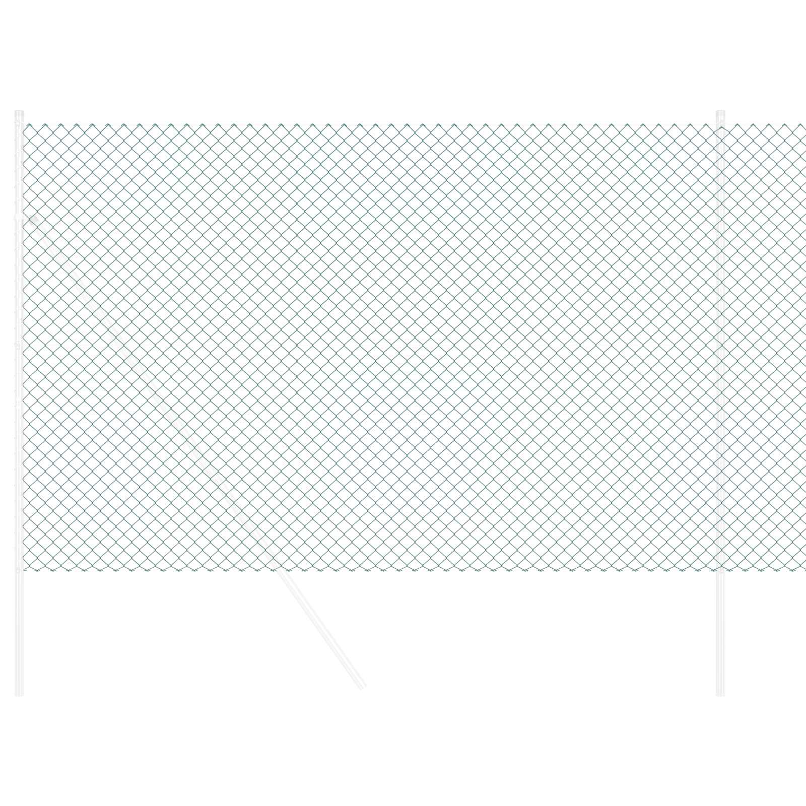 Kettenzaun 10 x 1,5 m Stahl Grün
