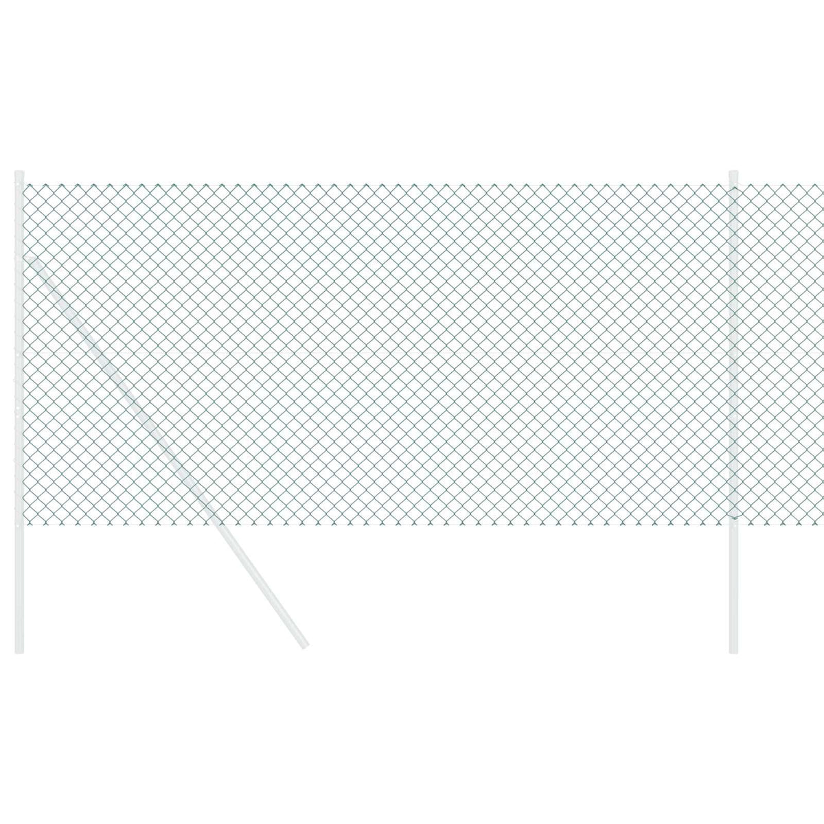 Maschendrahtzaun 10 x 0,6 m Stahl Grün