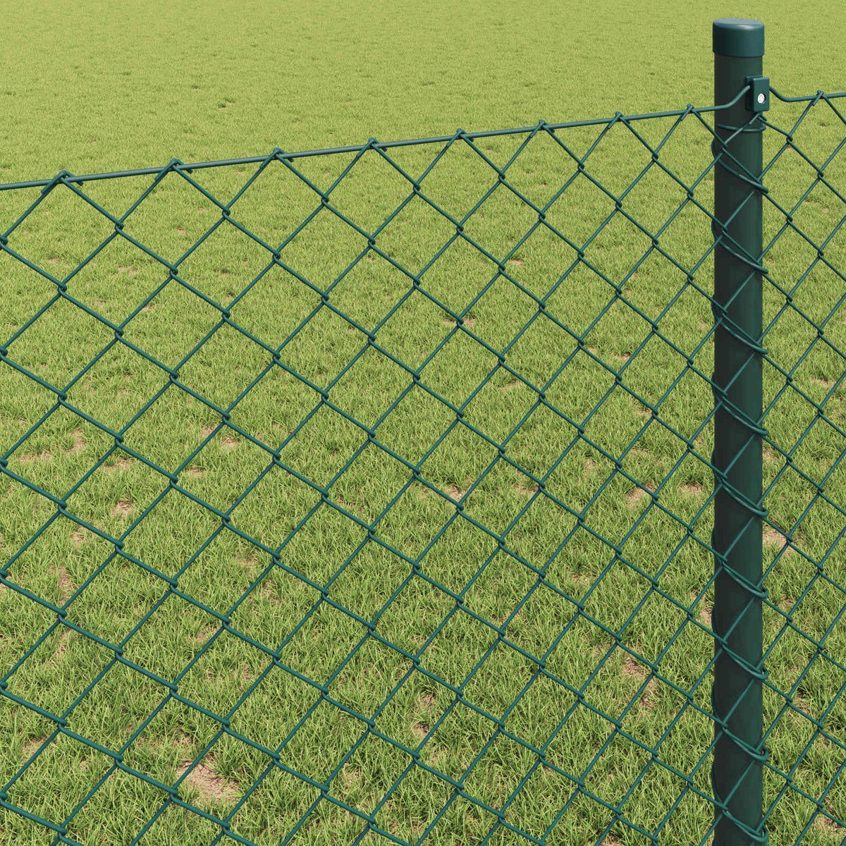 Maschendrahtzaun 25 x 0,4 m Stahl Grün