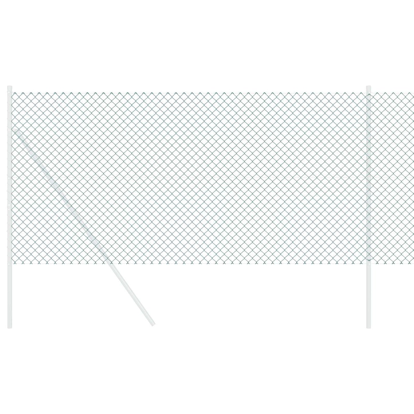 Maschendrahtzaun 25 x 0,4 m Stahl Grün