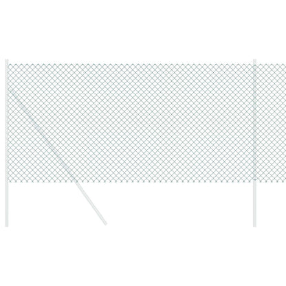 Maschendrahtzaun 25 x 0,4 m Stahl Grün
