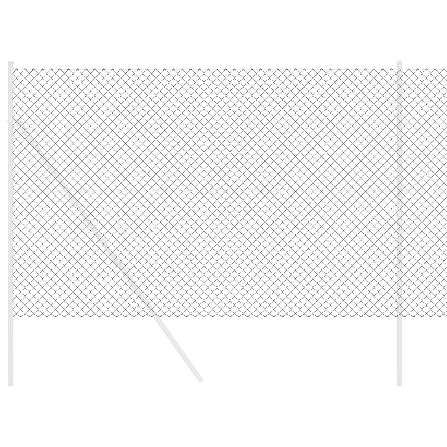 Kettenzaun 10 x 1,5 m Stahl Grau