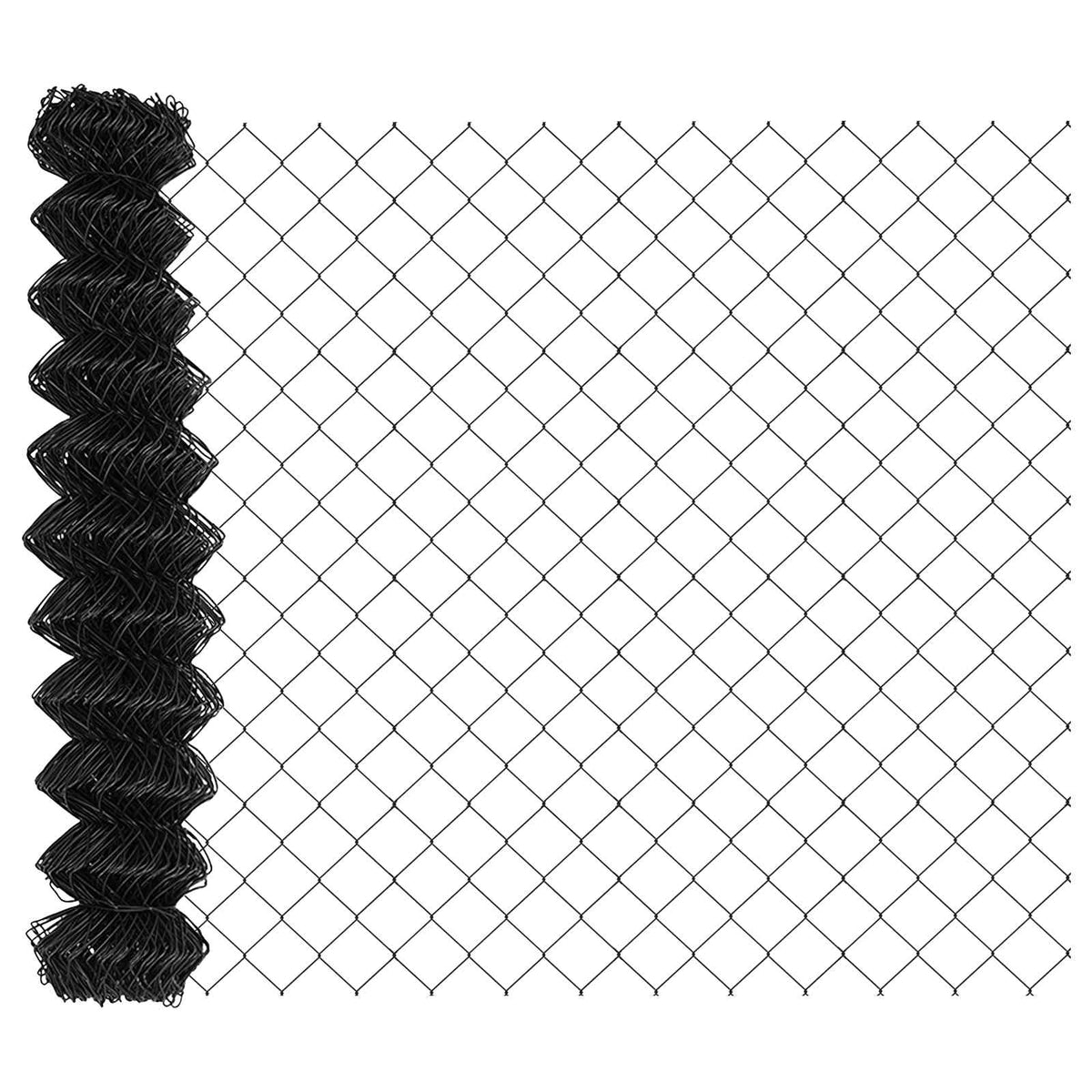 Kettenzaun 10 x 1,2 m Stahl Grau