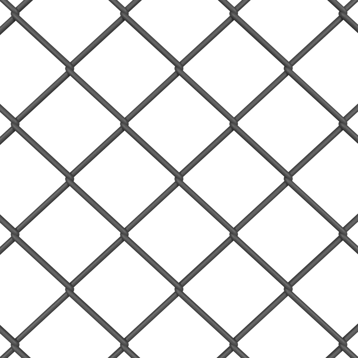Kettenzaun 25 x 0,6 m Stahl Grau