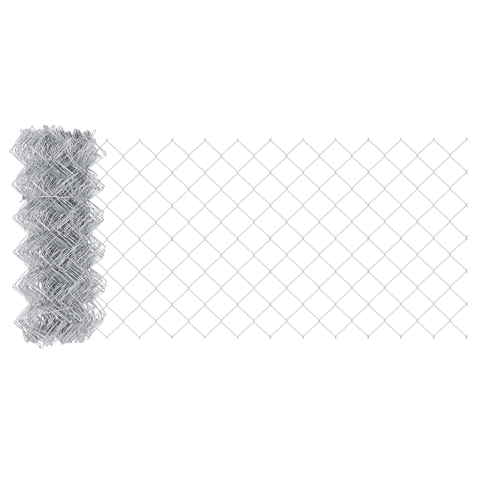 Kettenzaun 10 x 0,4 m Verzinkter Stahl Silber