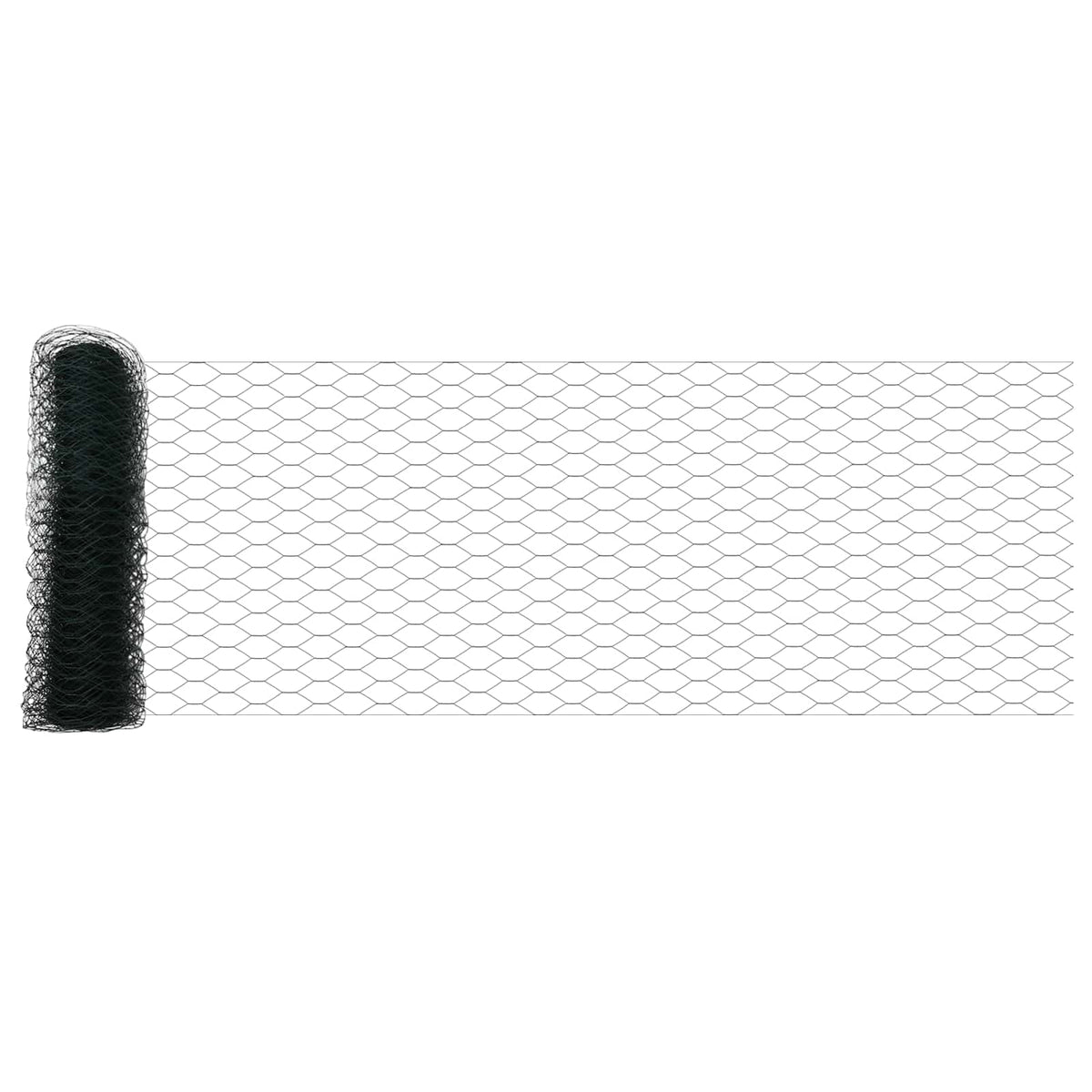 Sechseckgeflechtzaun 0,5 x 10 m PVC Grün