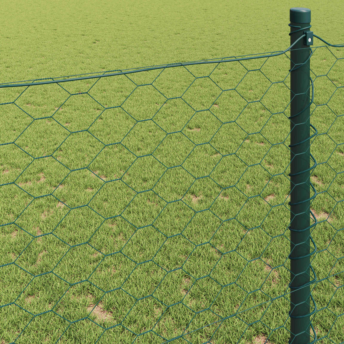 Sechseckgeflechtzaun 0,5 x 10 m PVC Grün