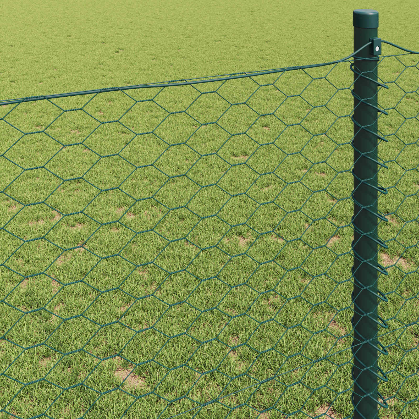 Hexagonzaun Grün 0,6 x 10 m PVC