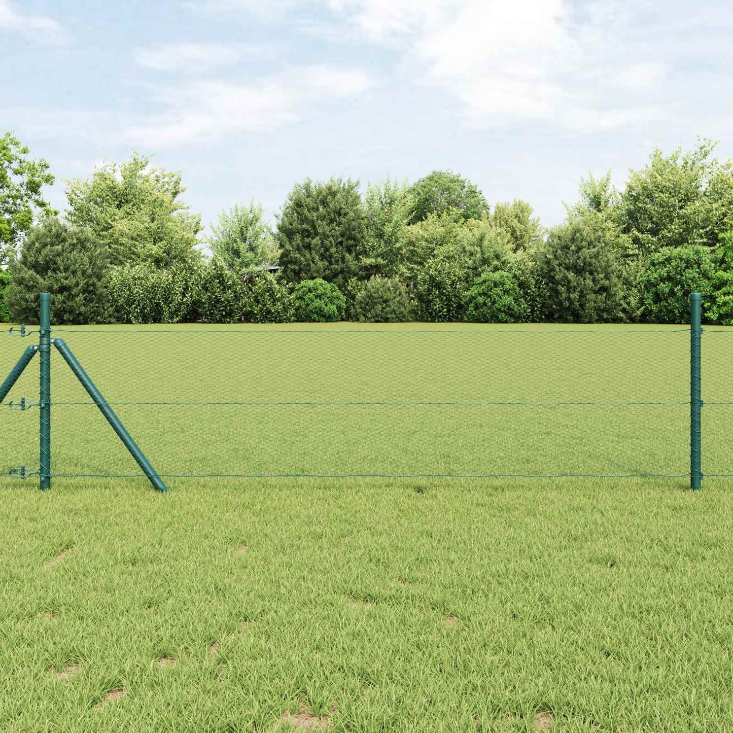 Hexagonzaun Grün 0,6 x 10 m PVC