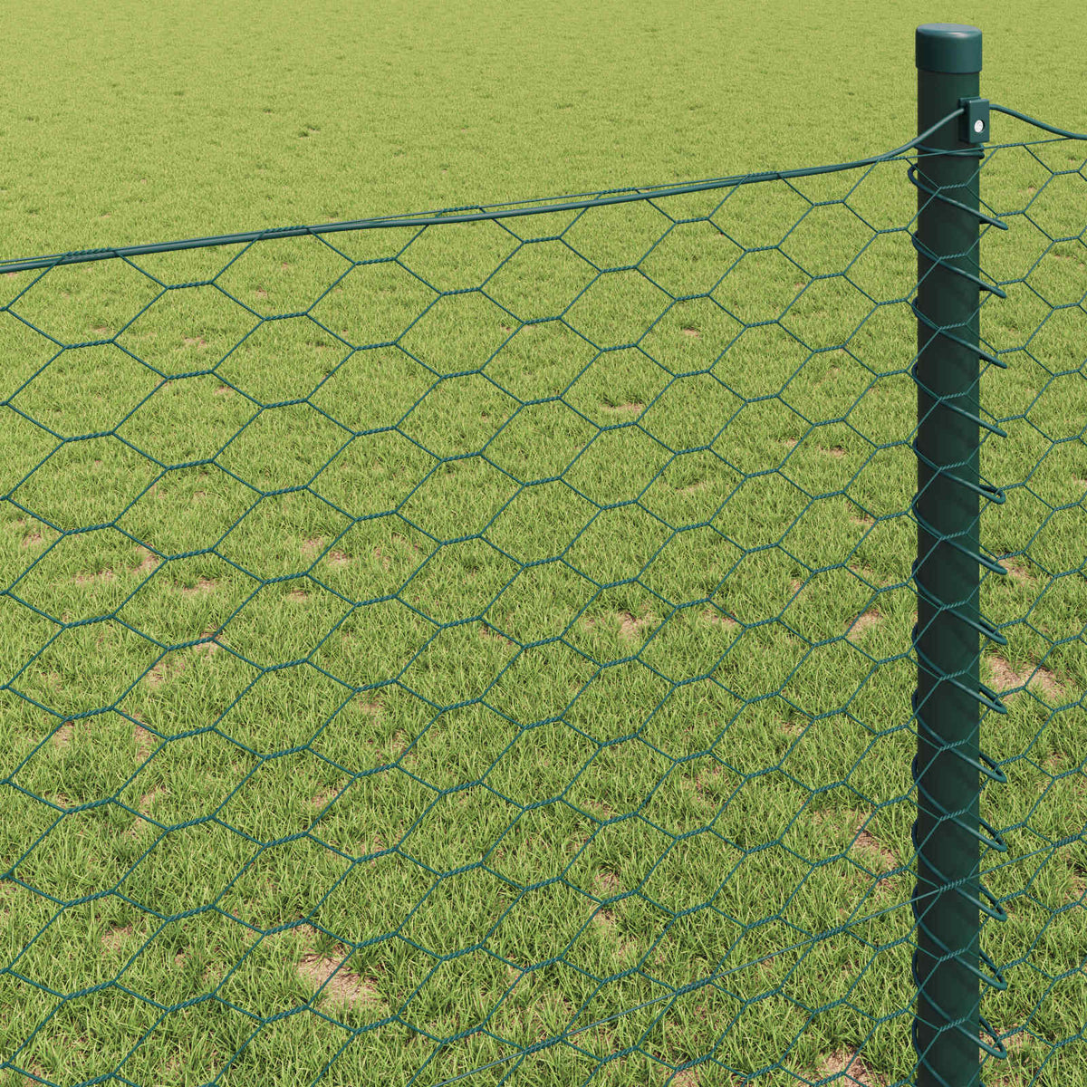 Sechseckgeflechtzaun 0,8 x 10 m PVC Grün