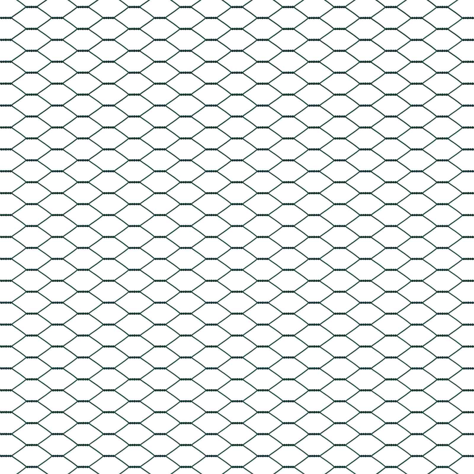 Hexagonzaun Grün 1 x 10 m PVC