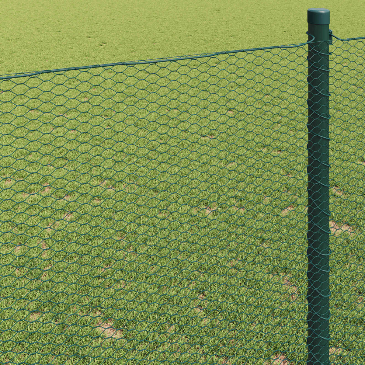 Sechseckgeflechtzaun 1,2 x 10 m PVC Grün