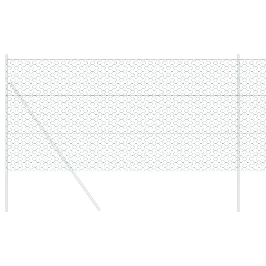 Sechseckgeflechtzaun 1,4 x 25 m PVC Grün