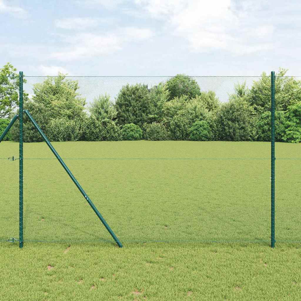 Sechseckgeflechtzaun 1.6 x 25 m PVC Grün