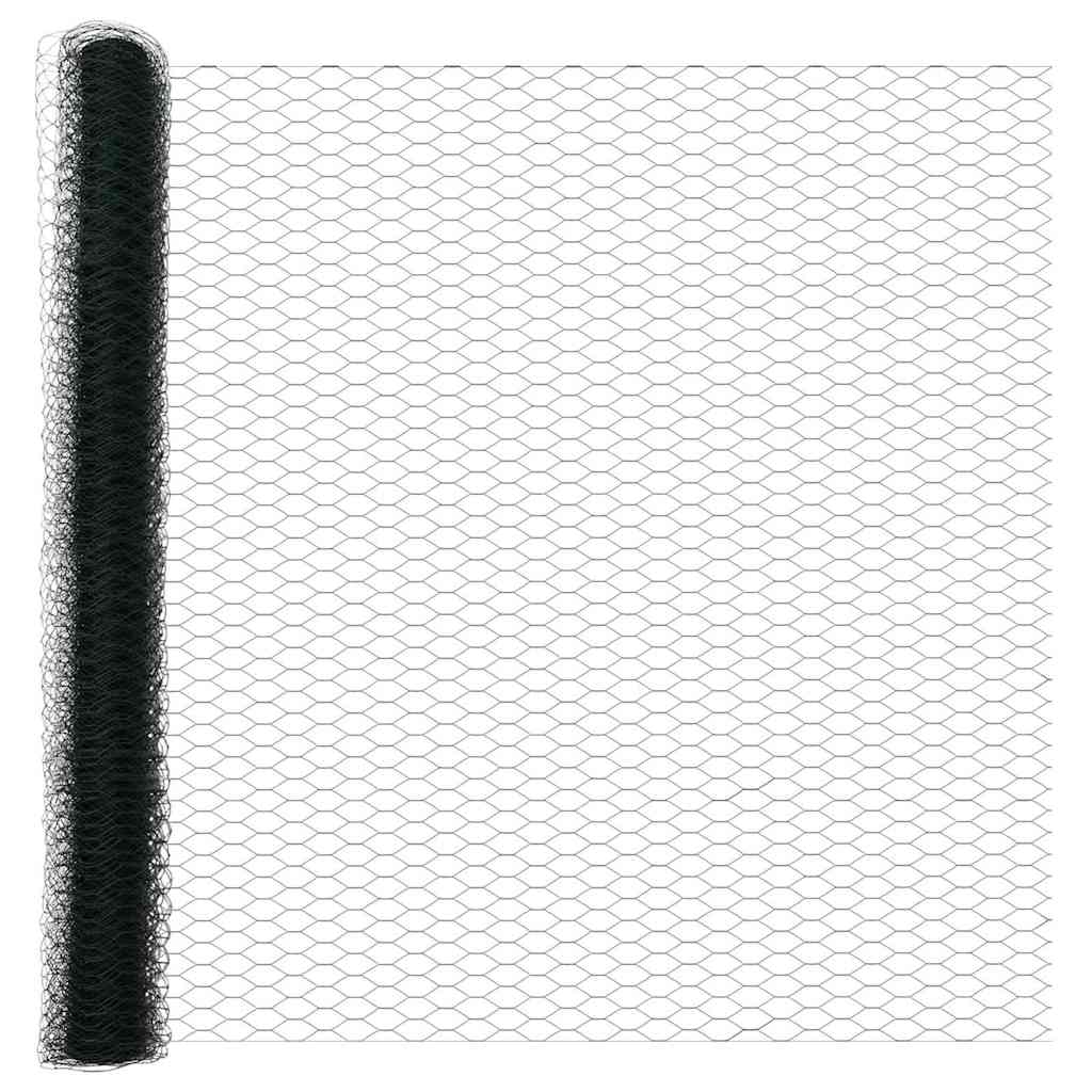 Sechseckgeflechtzaun 1.6 x 25 m PVC Grün