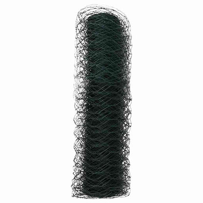 Sechseckgeflechtzaun 50 x 0,6 m PVC Grün