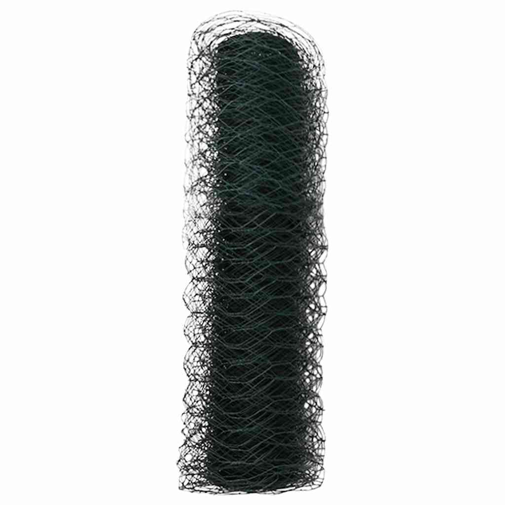 Sechseckgeflechtzaun 0,8 x 50 m PVC Grün