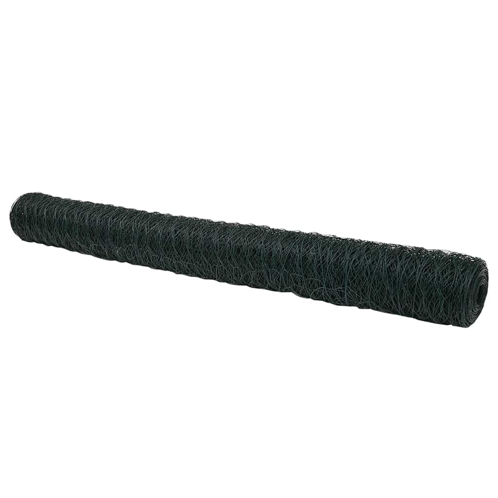 Sechseckgeflechtzaun 1,6 x 50 m PVC Grün