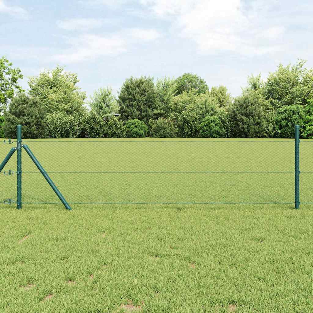 Sechseckgeflechtzaun 0,5 x 100 m PVC Grün