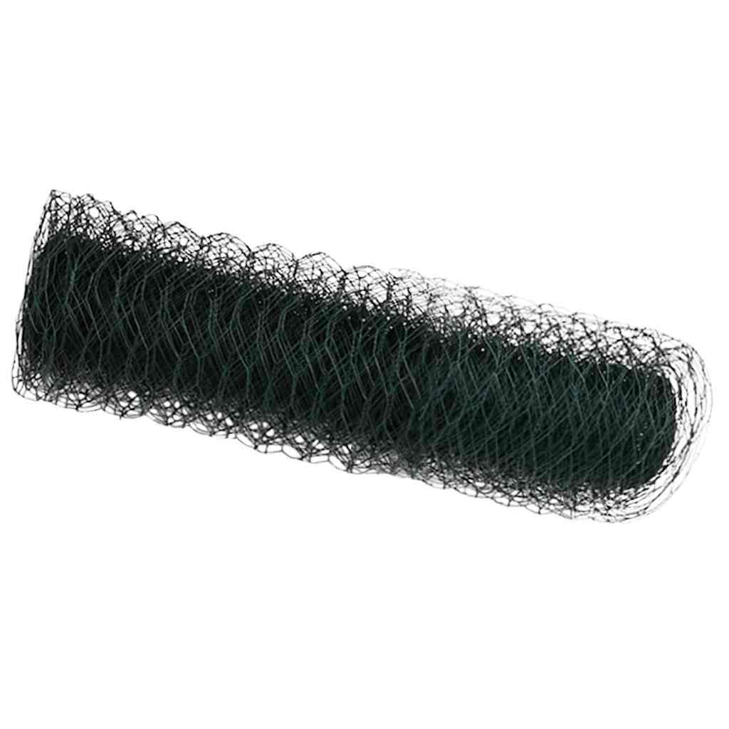Sechseckgeflechtzaun 0,5 x 100 m PVC Grün