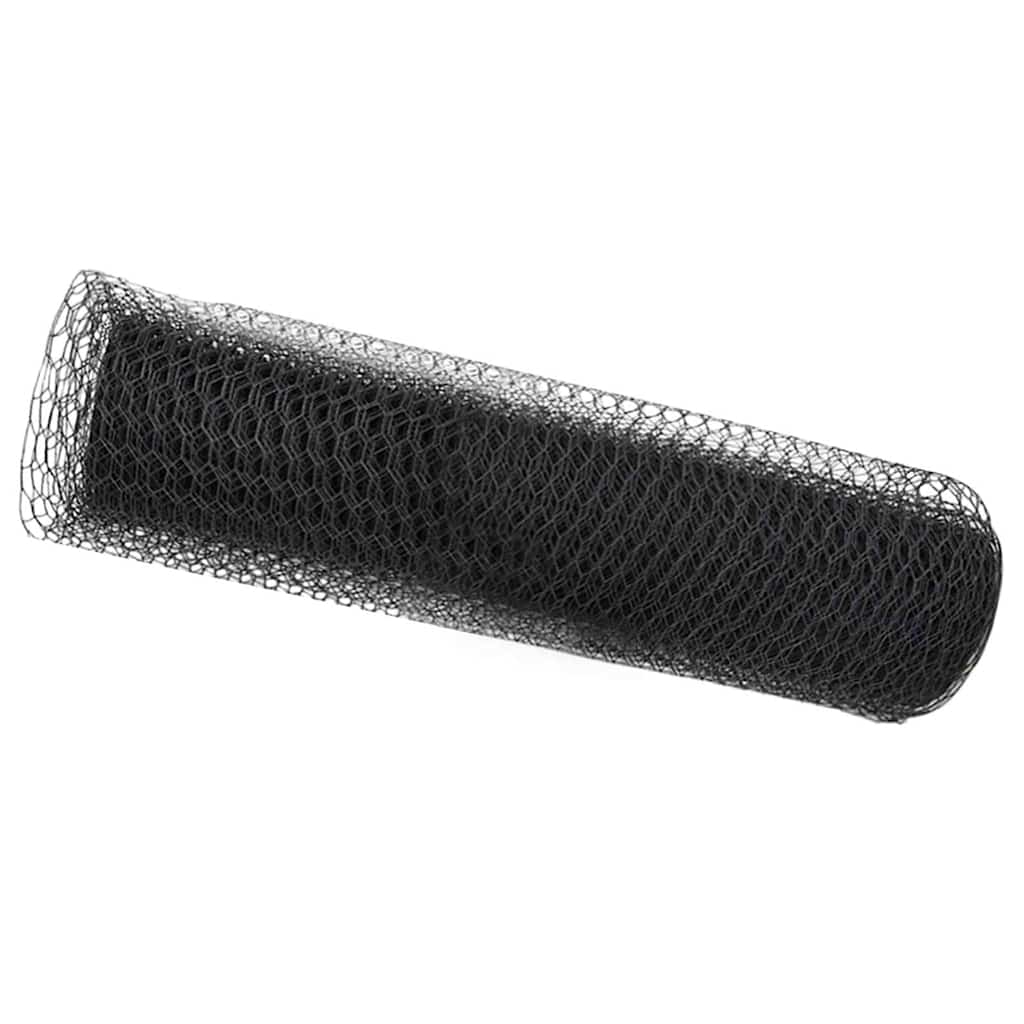 Hexagonzaun Grau 0,4 x 10 m PVC