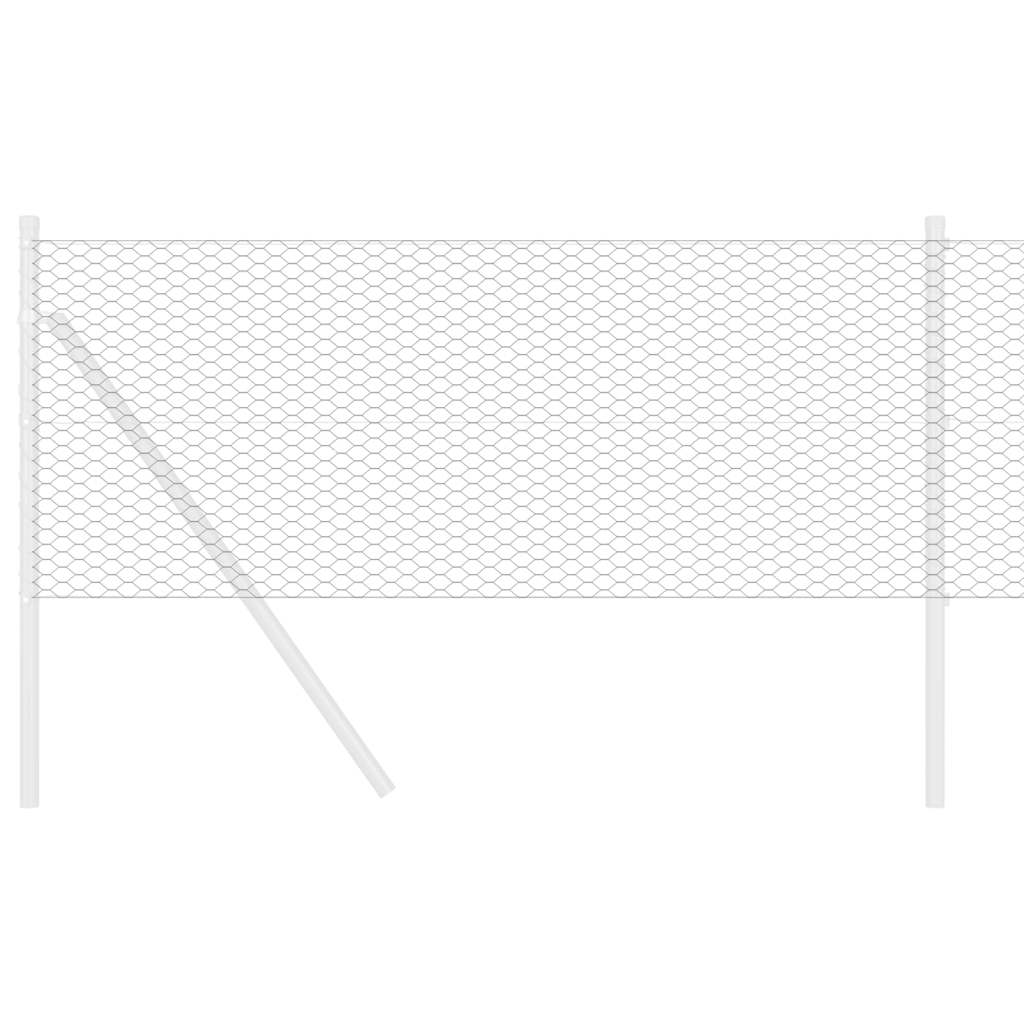 Hexagonzaun Grau 0,4 x 10 m PVC