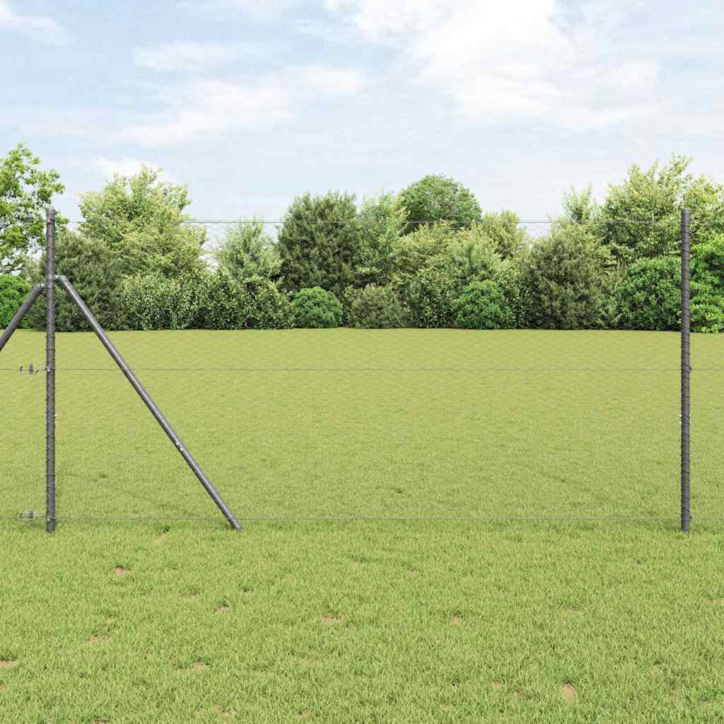 Hexagonzaun Grau 1,2 x 10 m PVC