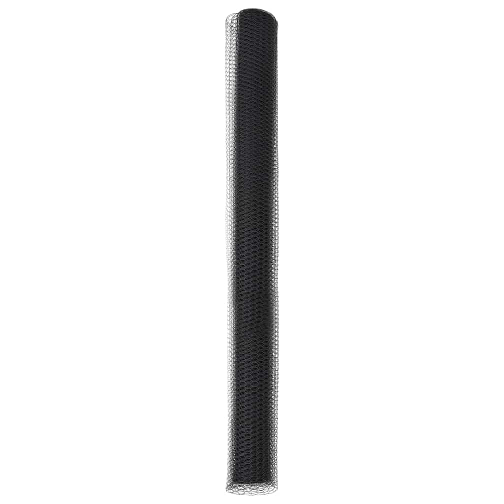 Sechseckgeflechtzaun 1,6 x 50 m PVC Grau