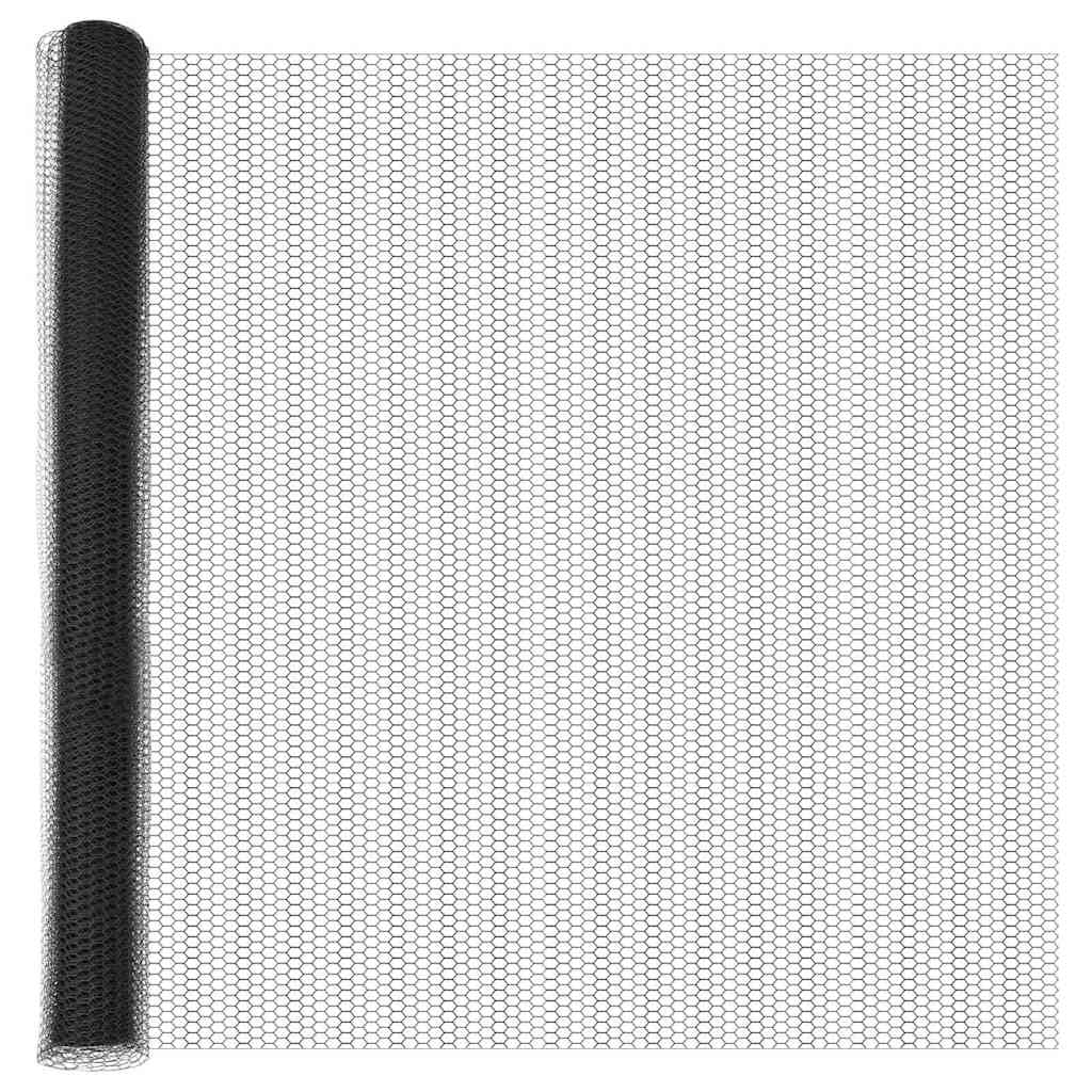 Hexagonzaun Grau 1,6 x 50 m PVC