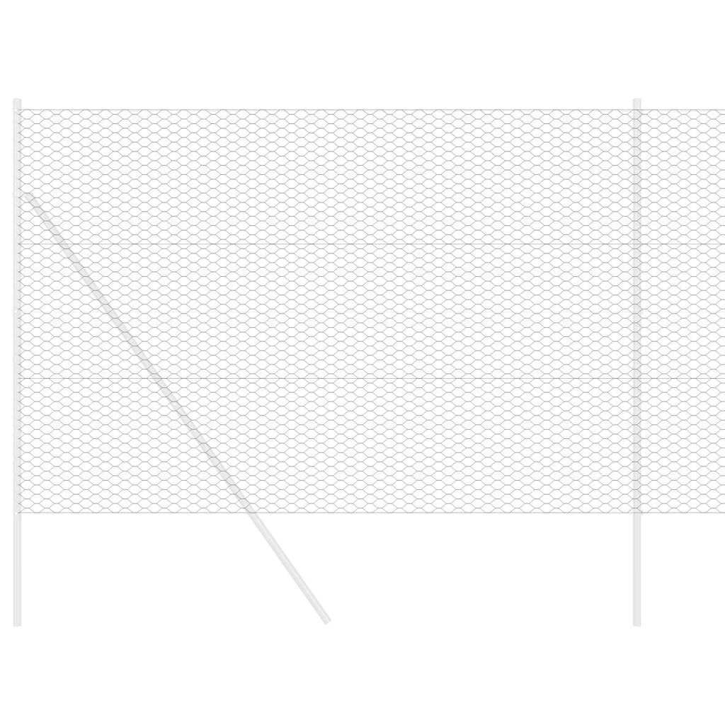 Hexagonzaun Grau 1,6 x 50 m PVC