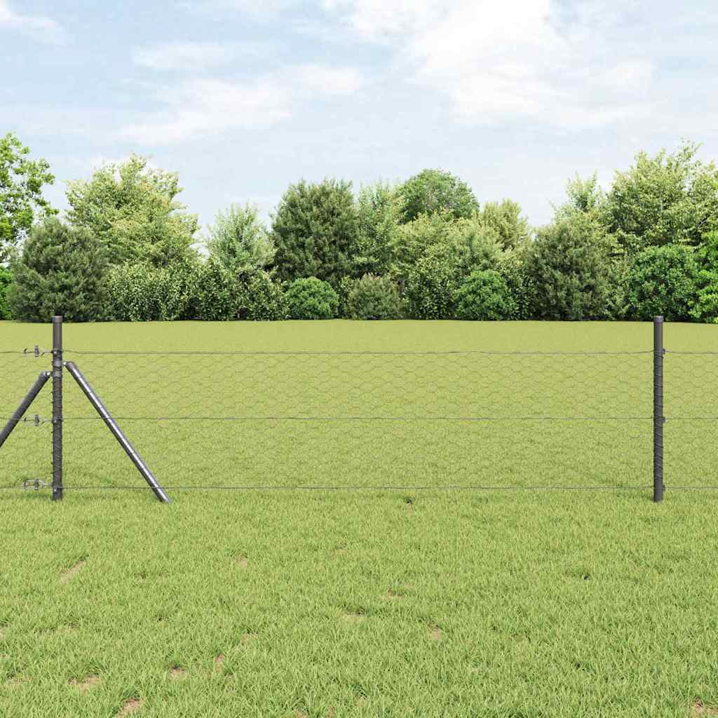 Schweißgitterzaun 0,5 x 100 m PVC Grau