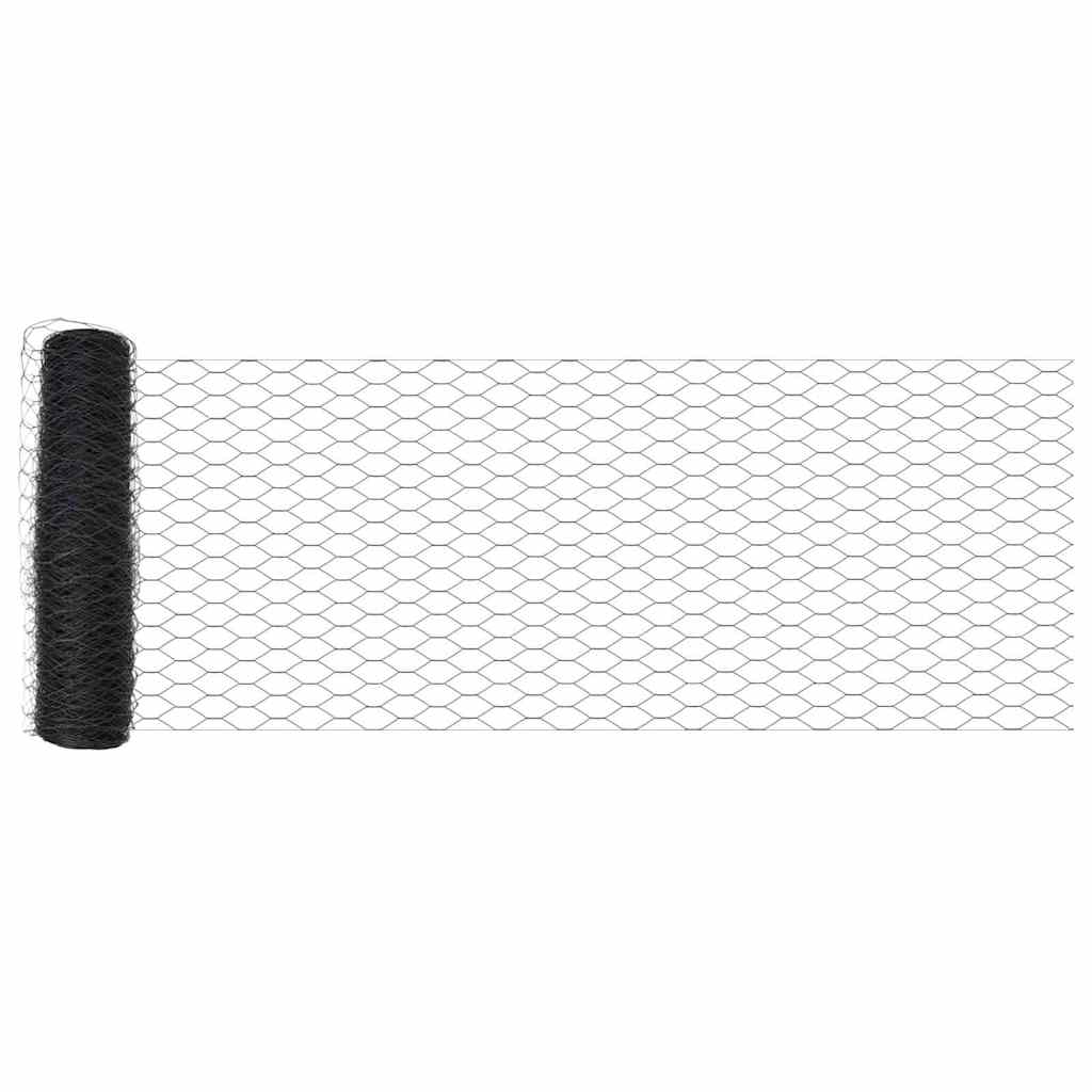 Schweißgitterzaun 0,5 x 100 m PVC Grau
