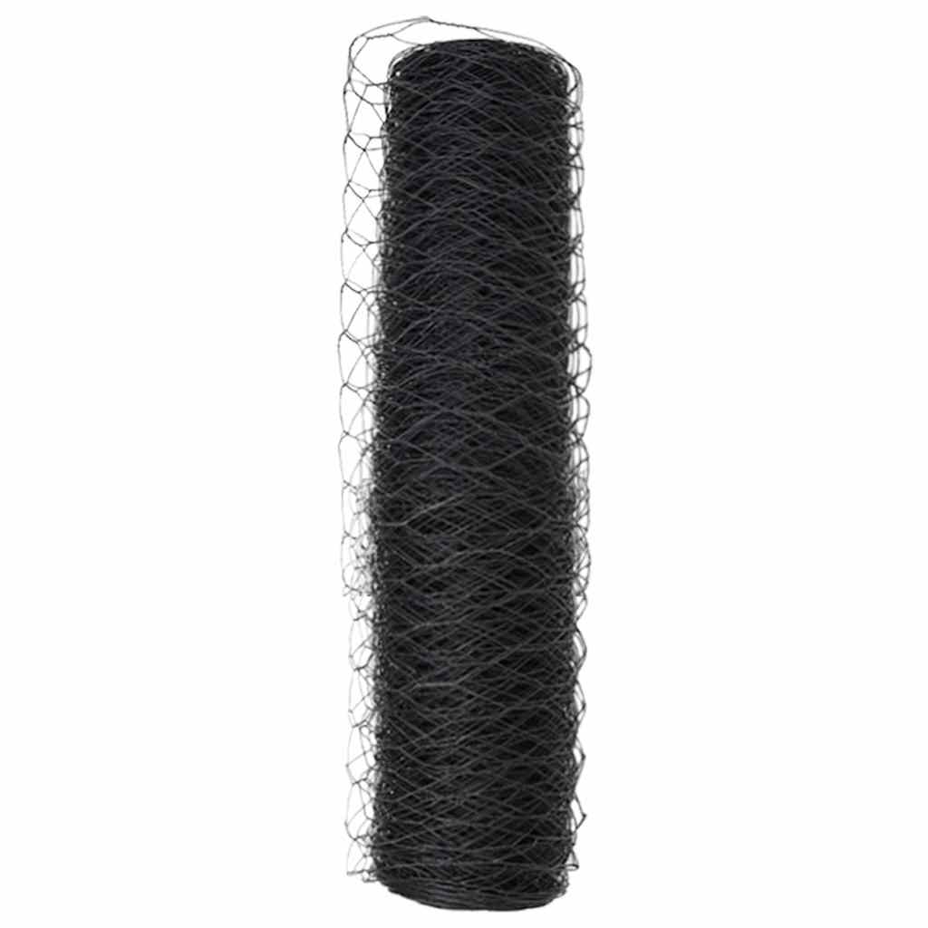 Schweißgitterzaun 0,5 x 100 m PVC Grau