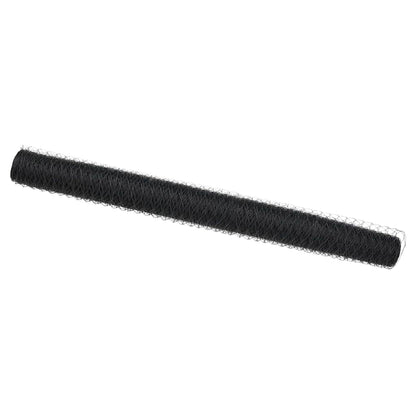 Sechseckgeflechtzaun 100 x 1,4 m PVC Grau