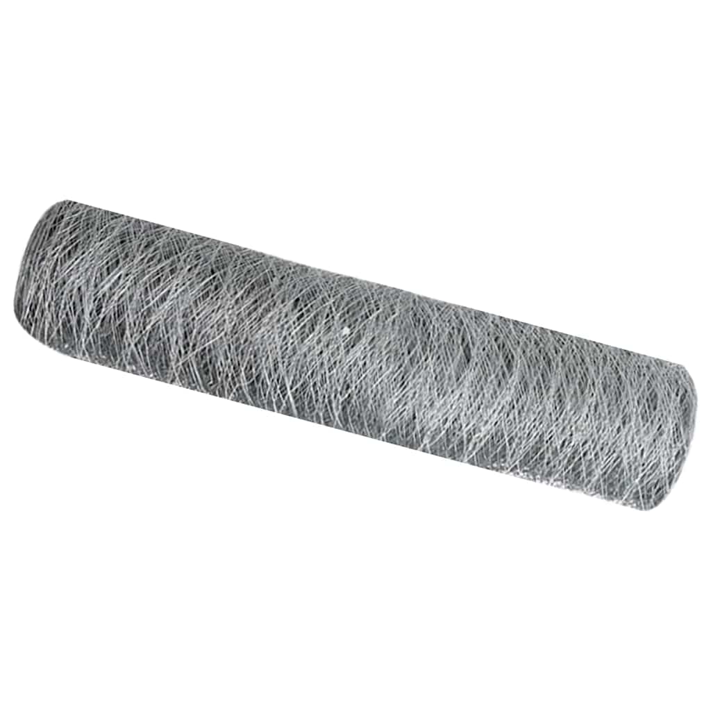 Hexagonzaun Silber 0,4 x 10 m Verzinkter Stahl